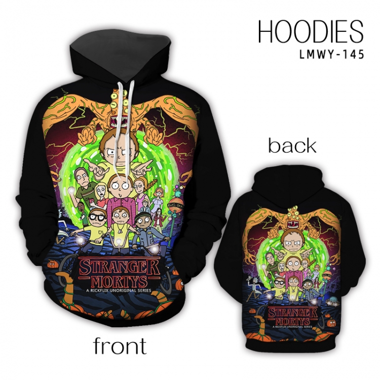 Rick and Morty Anime full color zipper hooded sweater M L XL 2XL LMWY145