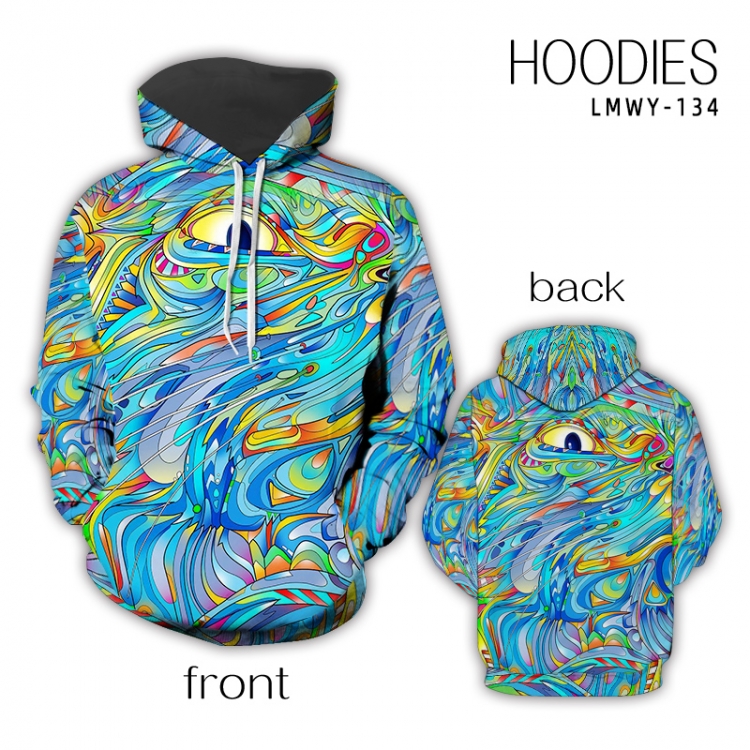 Personality Anime full color zipper hooded sweater M L XL 2XL LMWY134