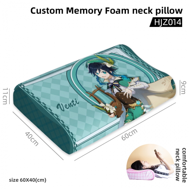 Genshin Impact Game memory cotton neck pillow 60X40CM HJZ014