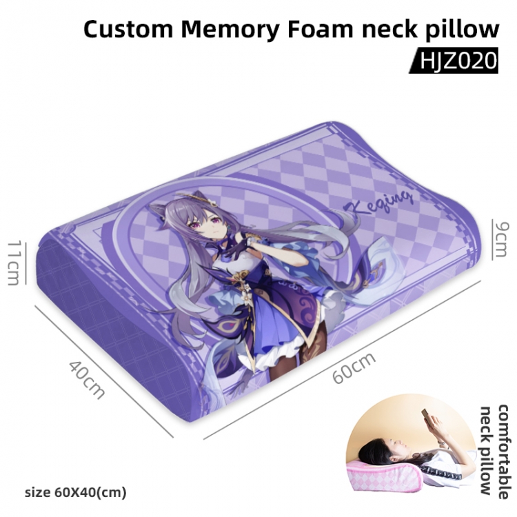Genshin Impact Game memory cotton neck pillow 60X40CM HJZ020