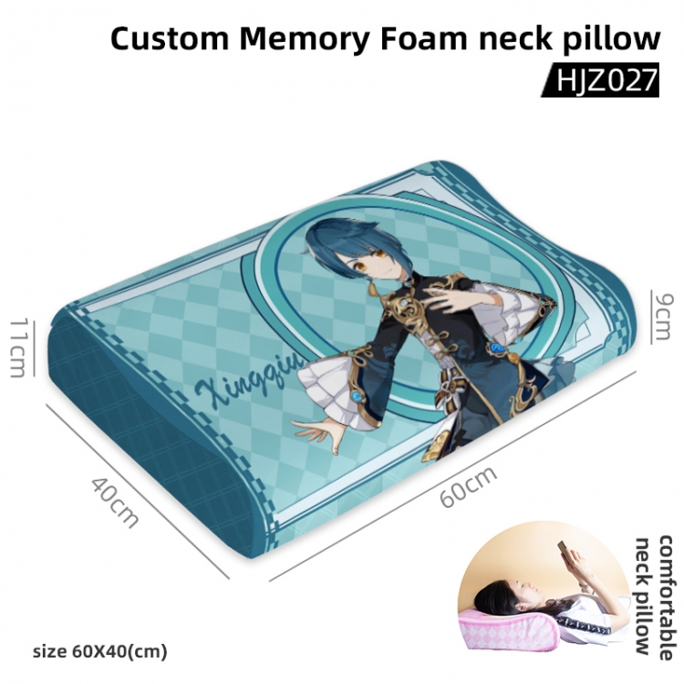 Genshin Impact Game memory cotton neck pillow 60X40CM HJZ027