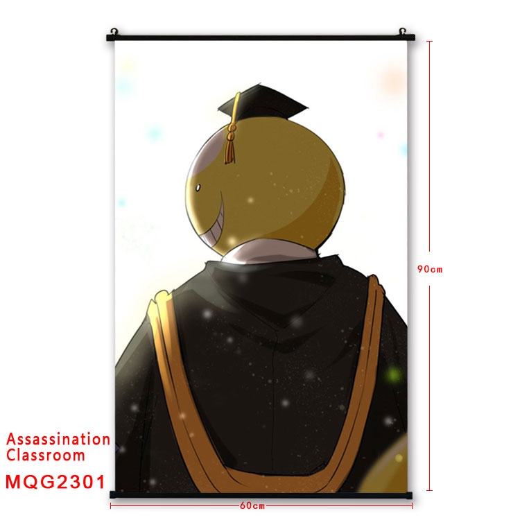Ansatsu Kyoushitsu Assassination Classroom BLACK plastic pole cloth painting Wall Scroll   60X90CM  MQG2301