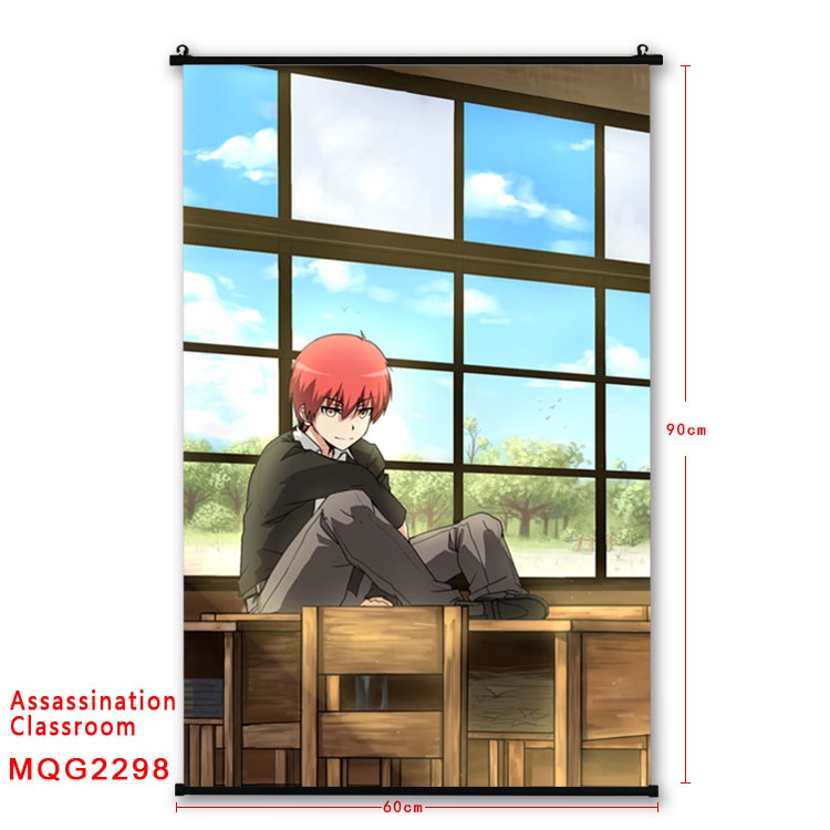 Ansatsu Kyoushitsu Assassination Classroom BLACK plastic pole cloth painting Wall Scroll   60X90CM  MQG2298