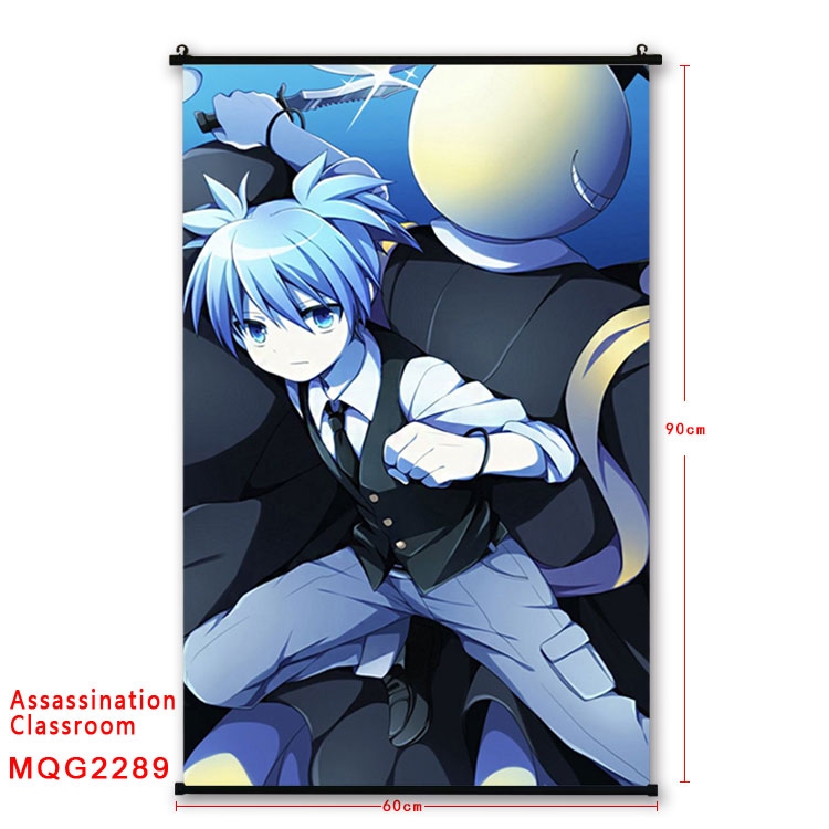 Ansatsu Kyoushitsu Assassination Classroom BLACK plastic pole cloth painting Wall Scroll   60X90CM  MQG2289