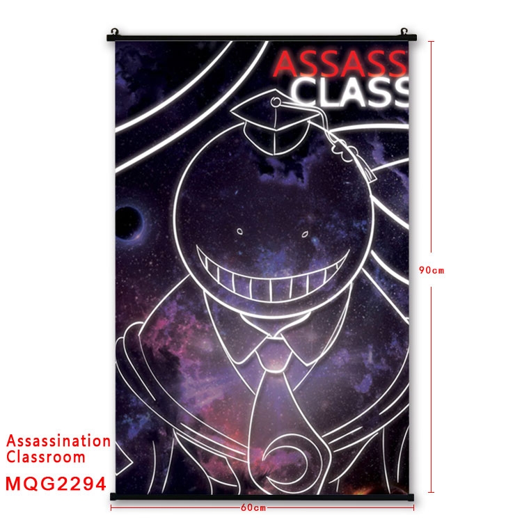 Ansatsu Kyoushitsu Assassination Classroom BLACK plastic pole cloth painting Wall Scroll   60X90CM  MQG2294