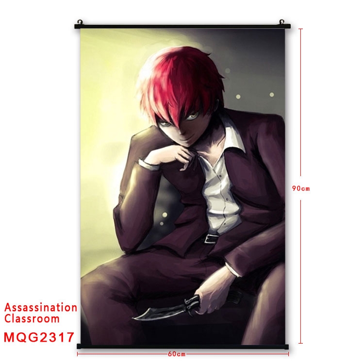 Ansatsu Kyoushitsu Assassination Classroom BLACK plastic pole cloth painting Wall Scroll   60X90CM  MQG2317