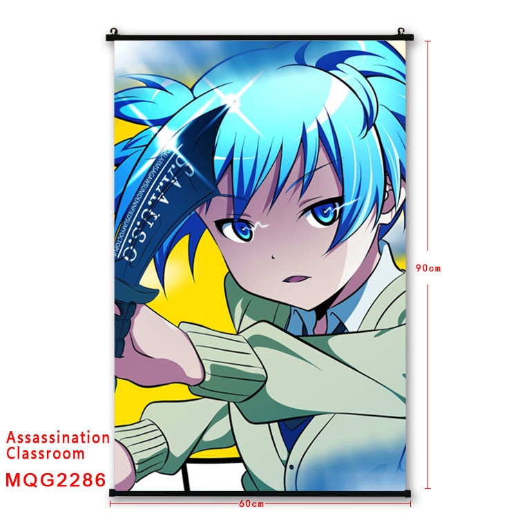 Ansatsu Kyoushitsu Assassination Classroom BLACK plastic pole cloth painting Wall Scroll   60X90CM  MQG2286