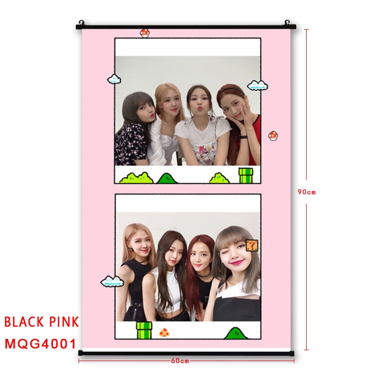 BLACK PINK BLACK plastic pole cloth painting Wall Scroll 60X90CM MQG4001