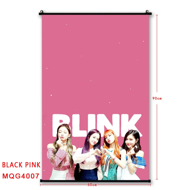 BLACK PINK BLACK plastic pole cloth painting Wall Scroll 60X90CM MQG4007