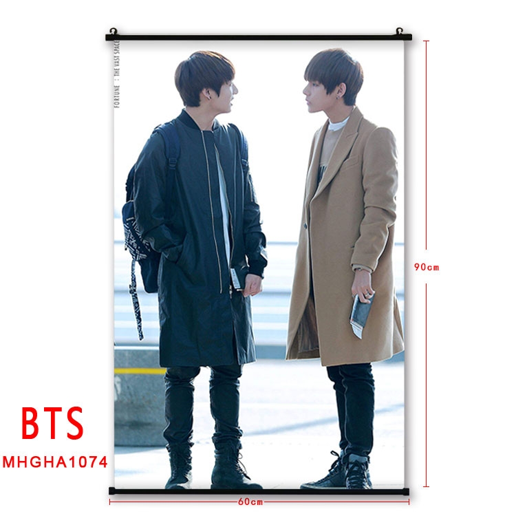 BTS plastic pole cloth painting Wall Scroll 60X90CM MHGHA1074