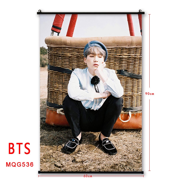 BTS plastic pole cloth painting Wall Scroll 60X90CM MQG536