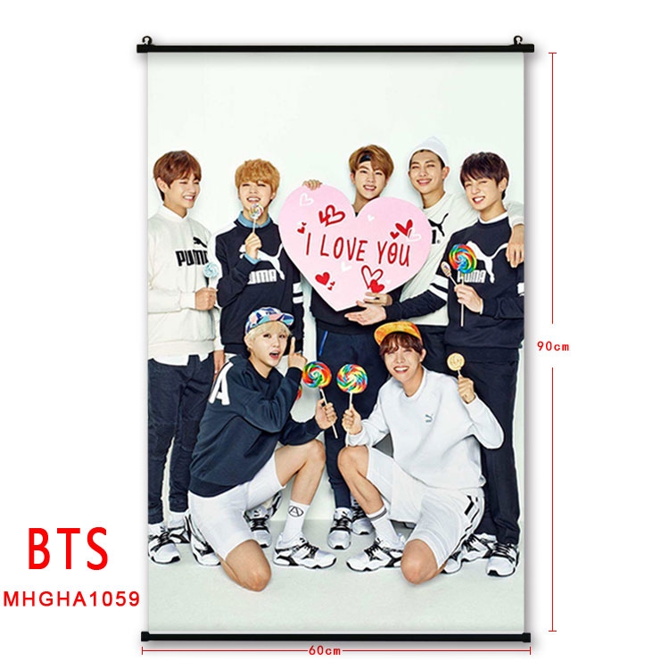 BTS plastic pole cloth painting Wall Scroll 60X90CM MHGHA1059