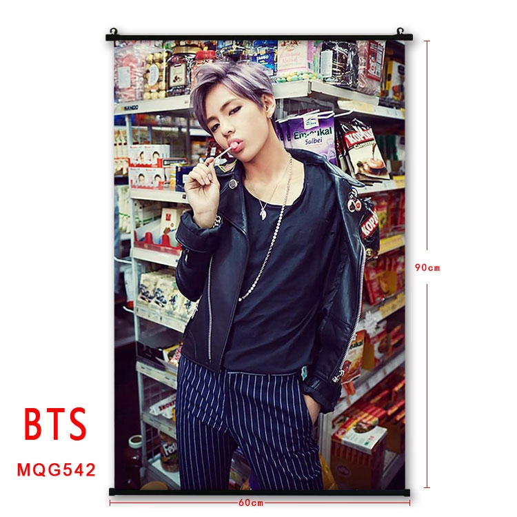 BTS plastic pole cloth painting Wall Scroll 60X90CM MQG542