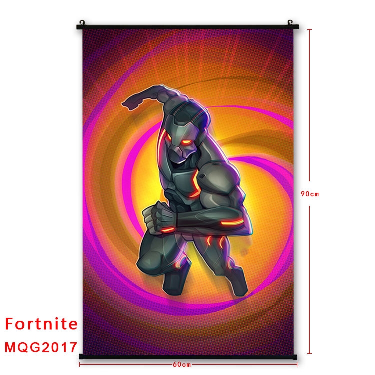 Fortnite black plastic pole cloth painting Wall Scroll 60X90CM MQG2017