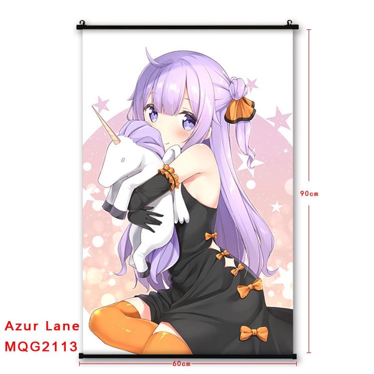 Azur Lane Anime plastic pole cloth painting Wall Scroll 60X90CM MQG2113