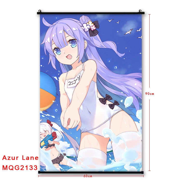 Azur Lane Anime plastic pole cloth painting Wall Scroll 60X90CM MQG2133