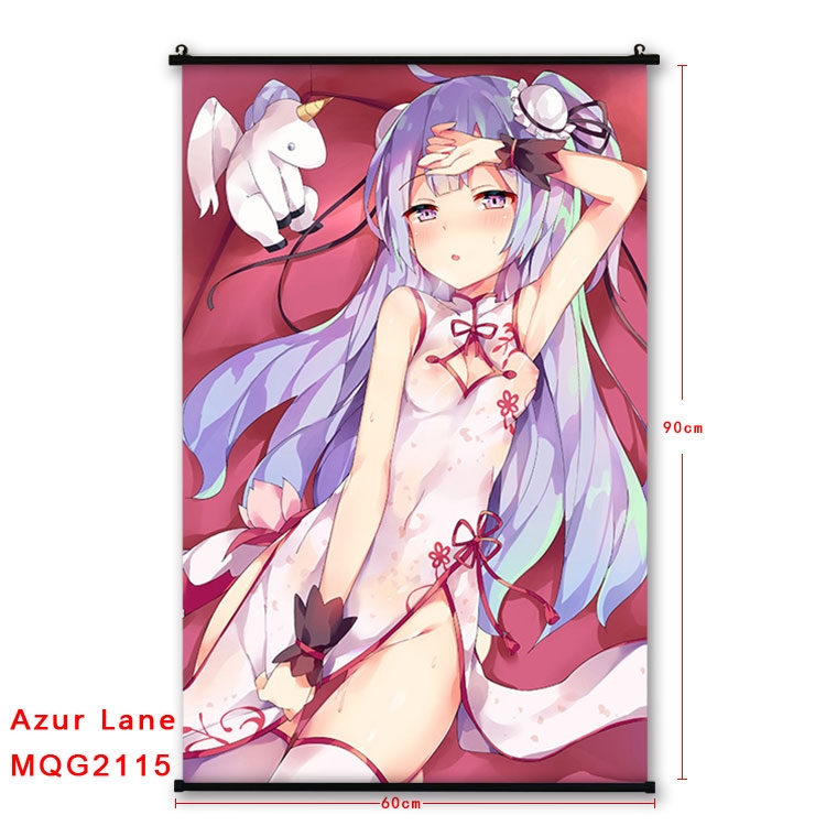 Azur Lane Anime plastic pole cloth painting Wall Scroll 60X90CM MQG2115