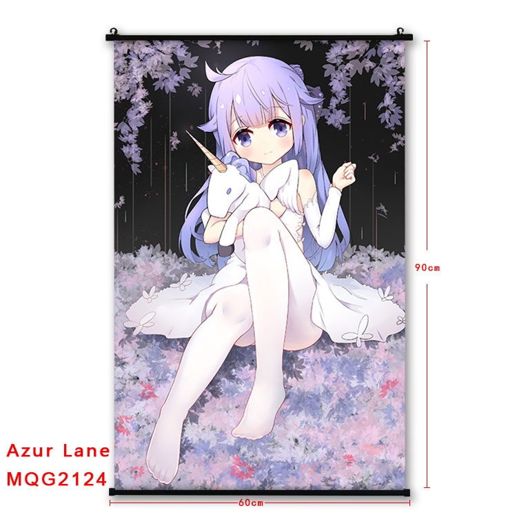 Azur Lane Anime plastic pole cloth painting Wall Scroll 60X90CM MQG2124