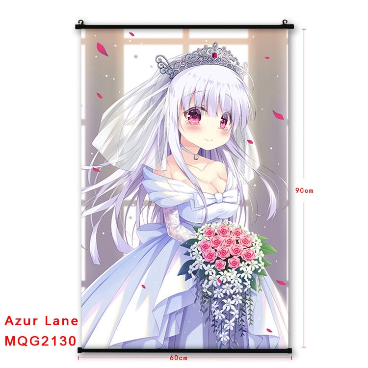 Azur Lane Anime plastic pole cloth painting Wall Scroll 60X90CM MQG2130