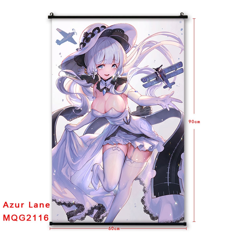 Azur Lane Anime plastic pole cloth painting Wall Scroll 60X90CM MQG2116