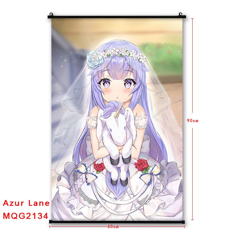 Azur Lane Anime plastic pole cloth painting Wall Scroll 60X90CM MQG2134