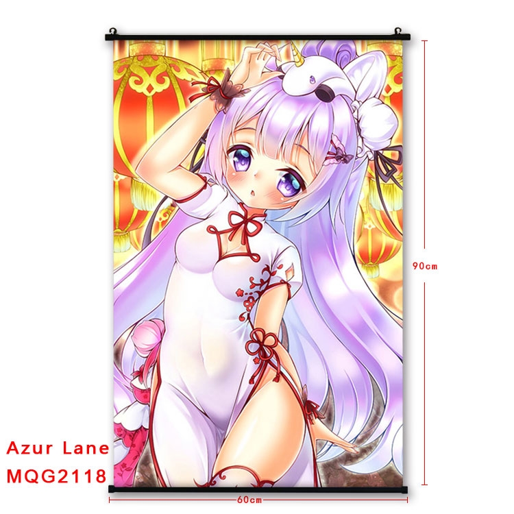 Azur Lane Anime plastic pole cloth painting Wall Scroll 60X90CM MQG2118