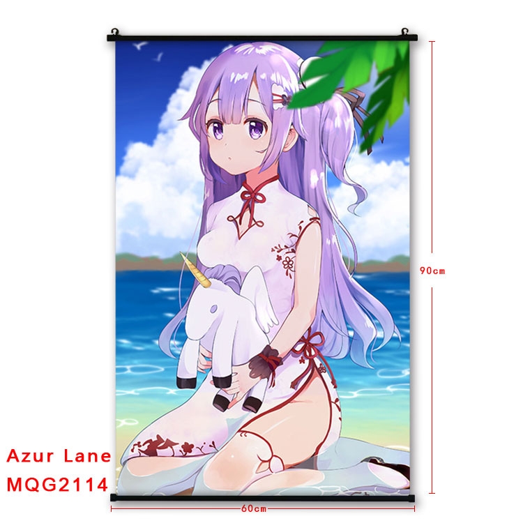 Azur Lane Anime plastic pole cloth painting Wall Scroll 60X90CM MQG2114
