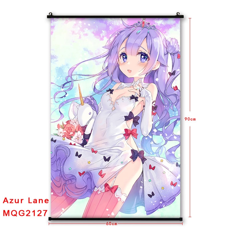 Azur Lane Anime plastic pole cloth painting Wall Scroll 60X90CM MQG2127