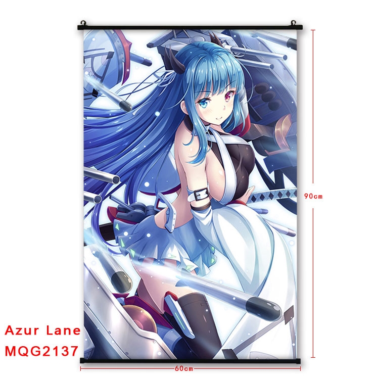 Azur Lane Anime plastic pole cloth painting Wall Scroll 60X90CM MQG2137