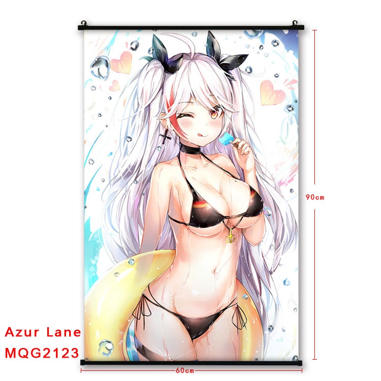 Azur Lane Anime plastic pole cloth painting Wall Scroll 60X90CM MQG2123