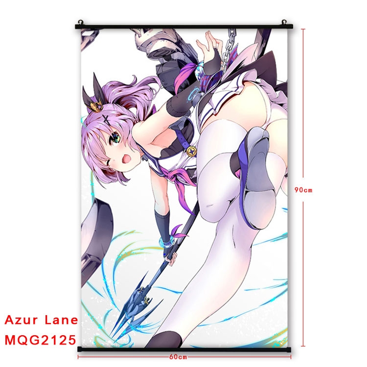 Azur Lane Anime plastic pole cloth painting Wall Scroll 60X90CM MQG2125