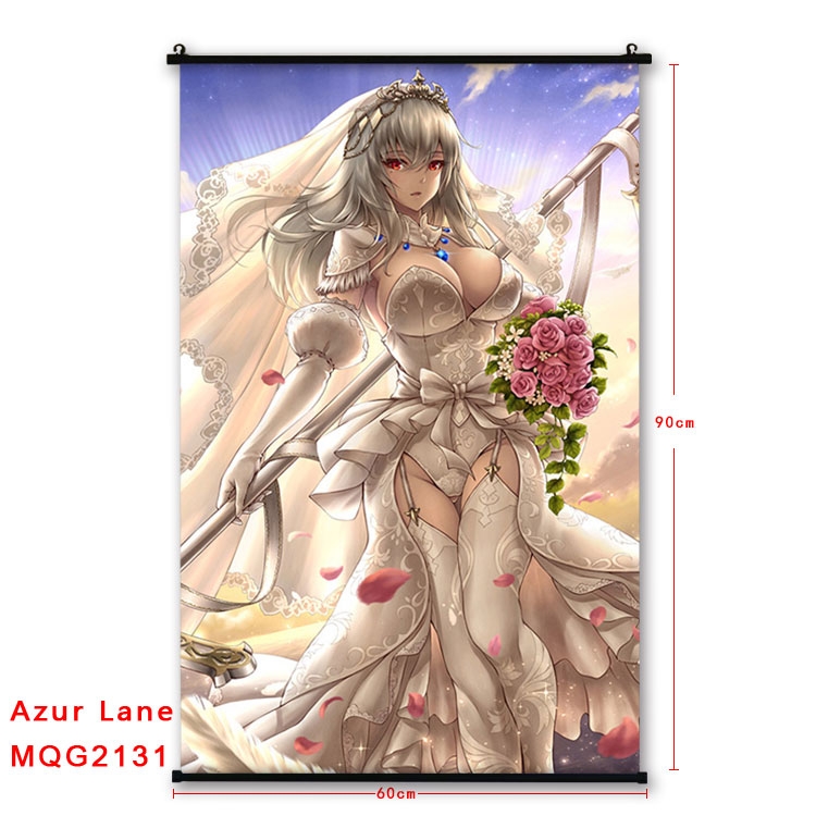 Azur Lane Anime plastic pole cloth painting Wall Scroll 60X90CM MQG2131