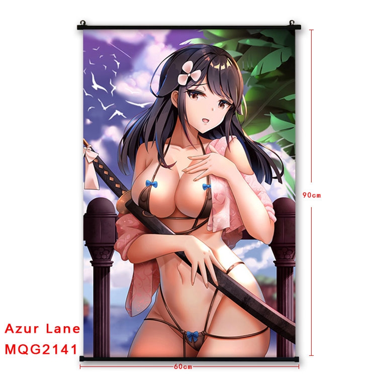 Azur Lane Anime plastic pole cloth painting Wall Scroll 60X90CM MQG2141