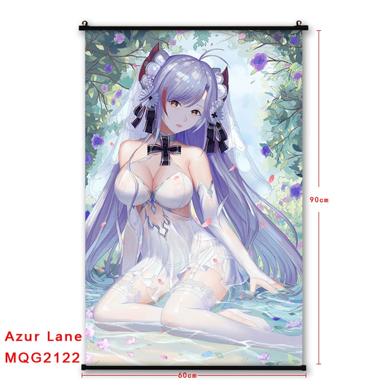 Azur Lane Anime plastic pole cloth painting Wall Scroll 60X90CM MQG2122