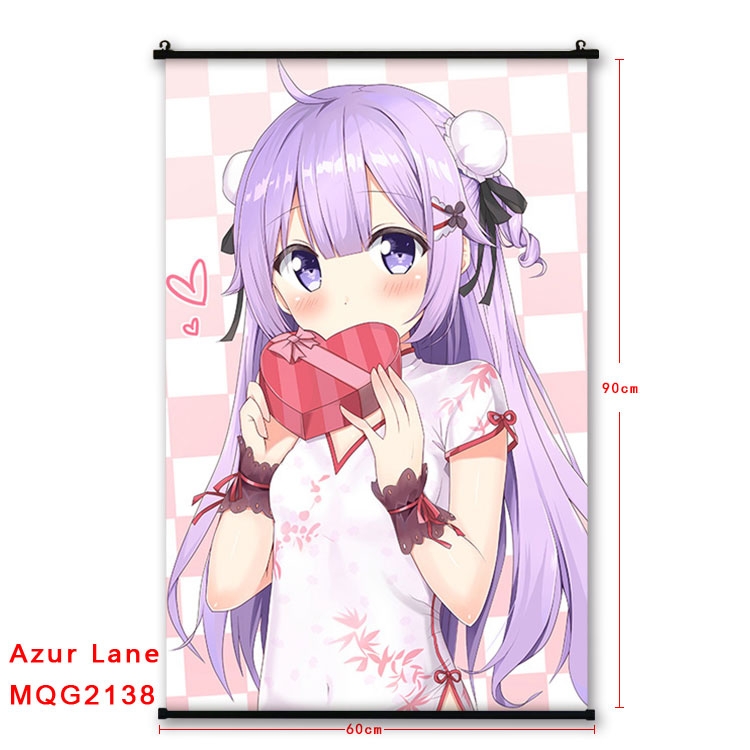 Azur Lane Anime plastic pole cloth painting Wall Scroll 60X90CM MQG2138