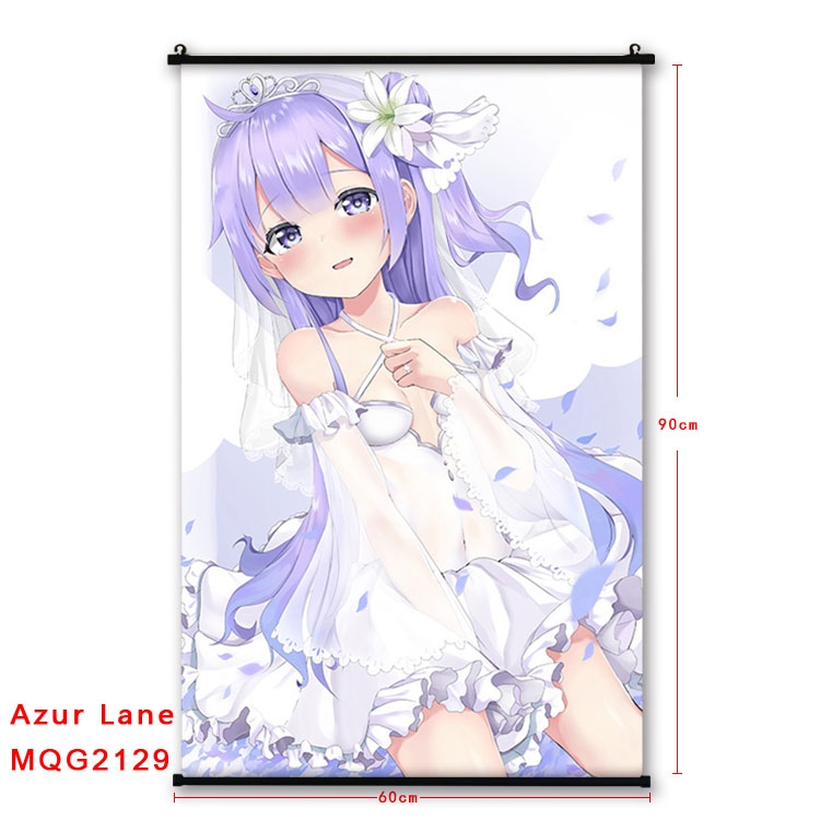 Azur Lane Anime plastic pole cloth painting Wall Scroll 60X90CM MQG2129