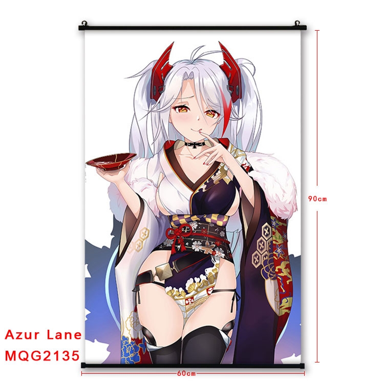 Azur Lane Anime plastic pole cloth painting Wall Scroll 60X90CM MQG2135