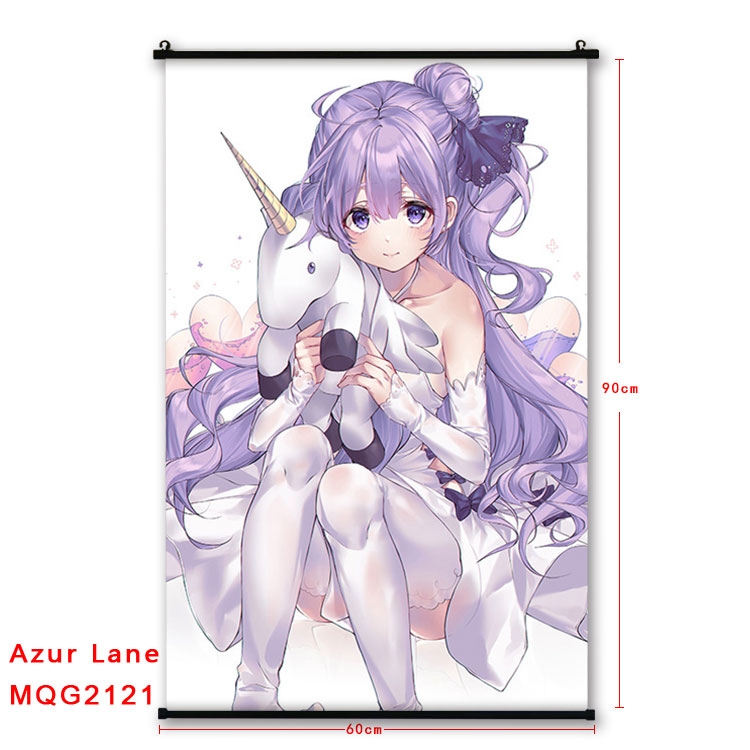 Azur Lane Anime plastic pole cloth painting Wall Scroll 60X90CM MQG2121