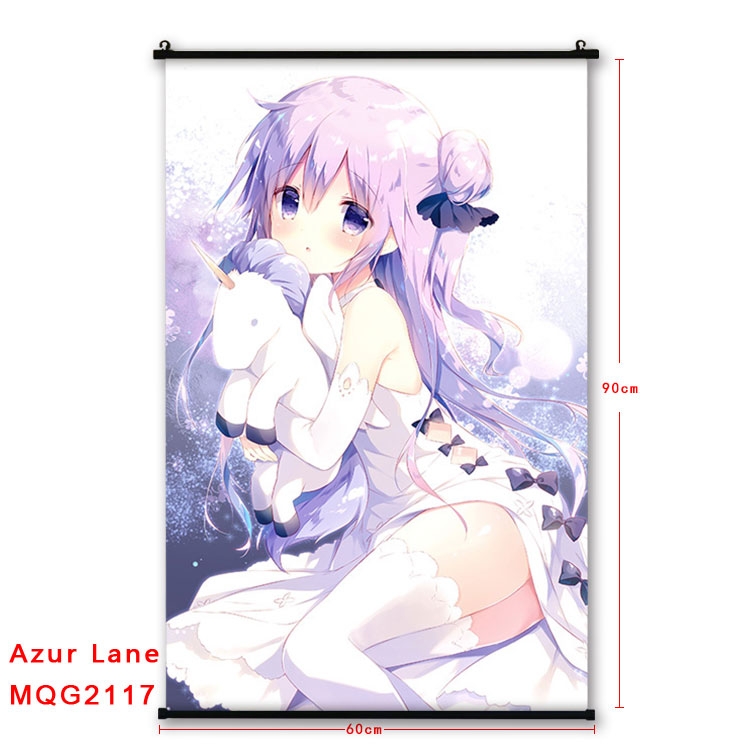 Azur Lane Anime plastic pole cloth painting Wall Scroll 60X90CM MQG2117