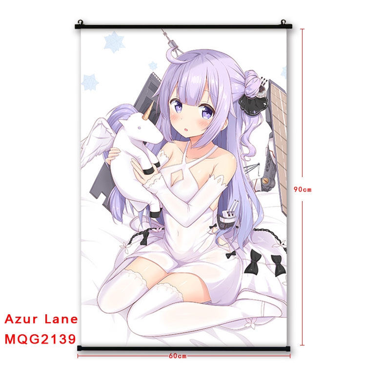Azur Lane Anime plastic pole cloth painting Wall Scroll 60X90CM MQG2139