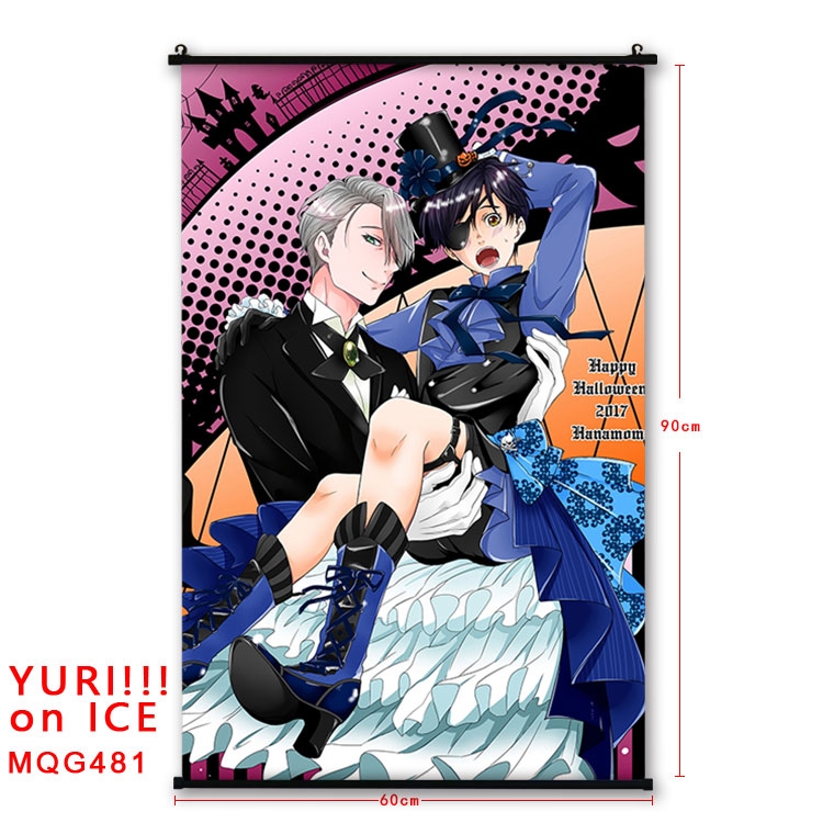 Yuri !!! on Ice Anime plastic pole cloth painting Wall Scroll 60X90CM  MQG481