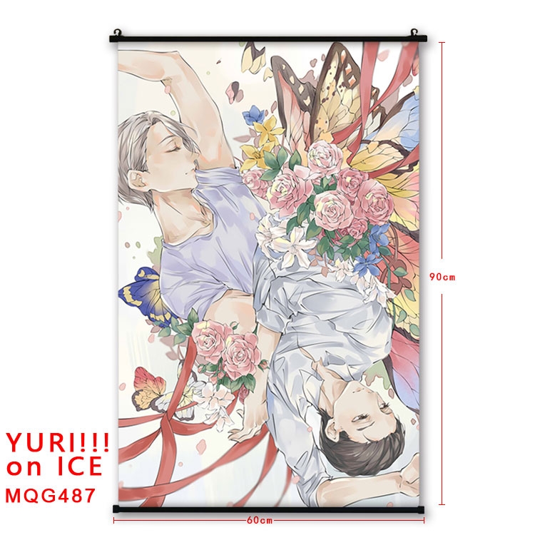  Yuri !!! on Ice Anime plastic pole cloth painting Wall Scroll 60X90CM 