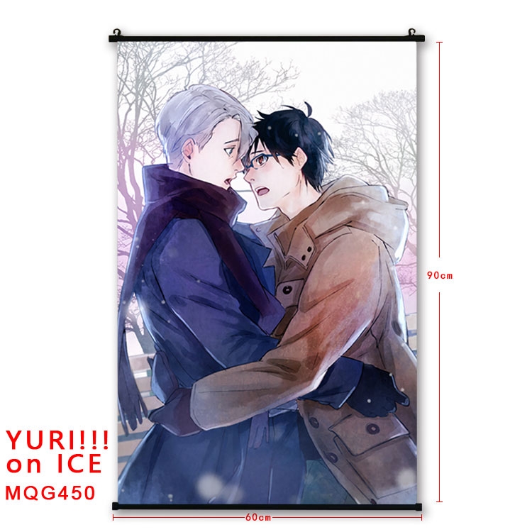 Yuri !!! on Ice Anime plastic pole cloth painting Wall Scroll 60X90CM  MQG450