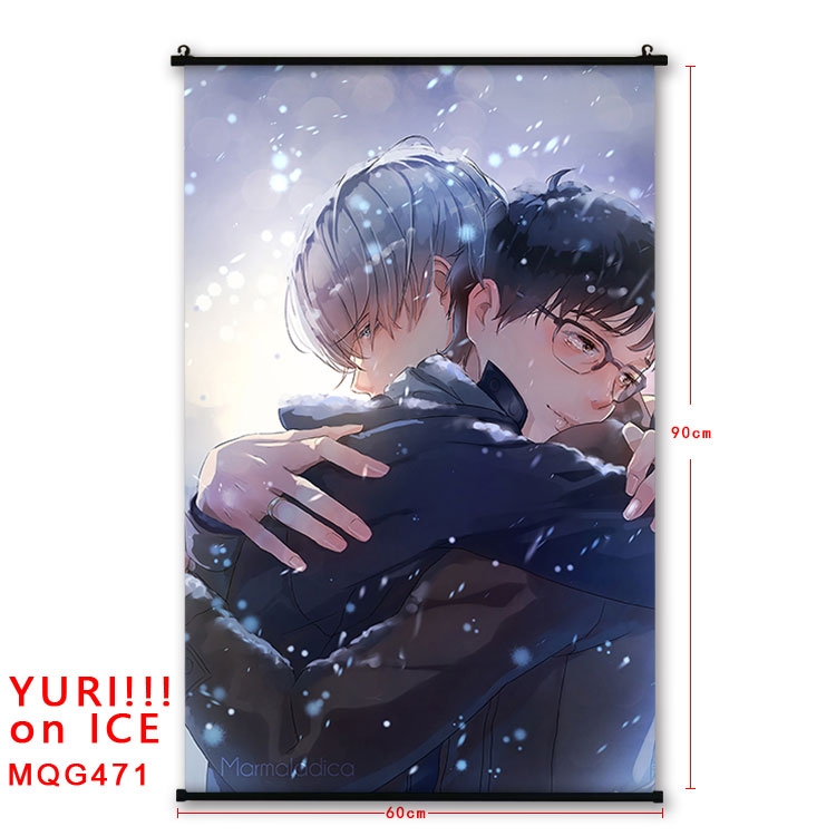 Yuri !!! on Ice Anime plastic pole cloth painting Wall Scroll 60X90CM  MQG471