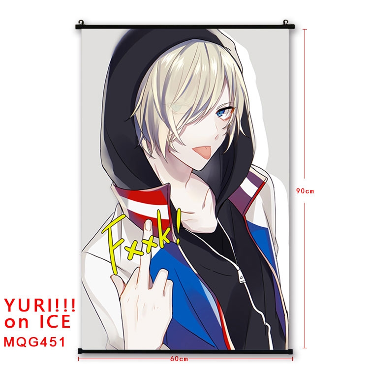 Yuri !!! on Ice Anime plastic pole cloth painting Wall Scroll 60X90CM  MQG451