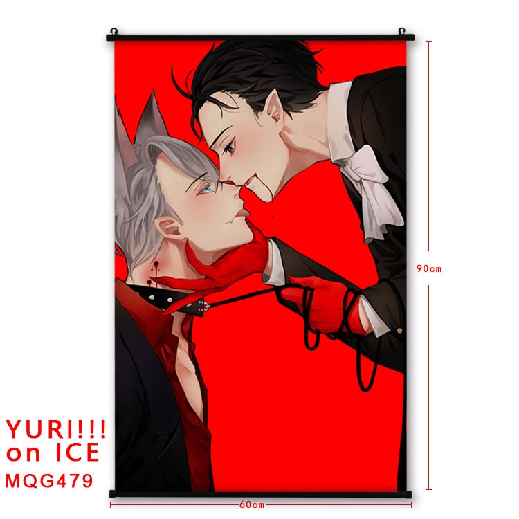 Yuri !!! on Ice Anime plastic pole cloth painting Wall Scroll 60X90CM  MQG479