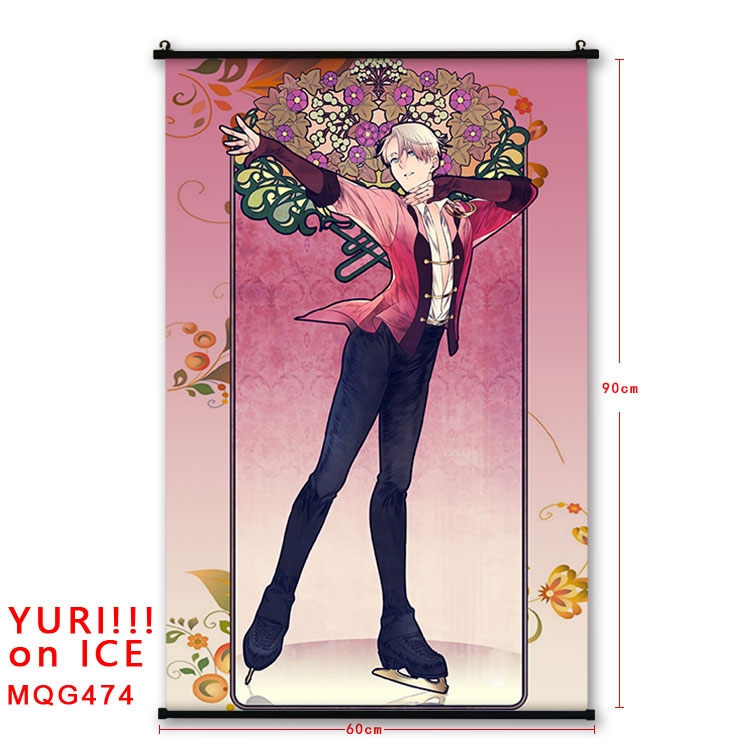 Yuri !!! on Ice Anime plastic pole cloth painting Wall Scroll 60X90CM  MQG474