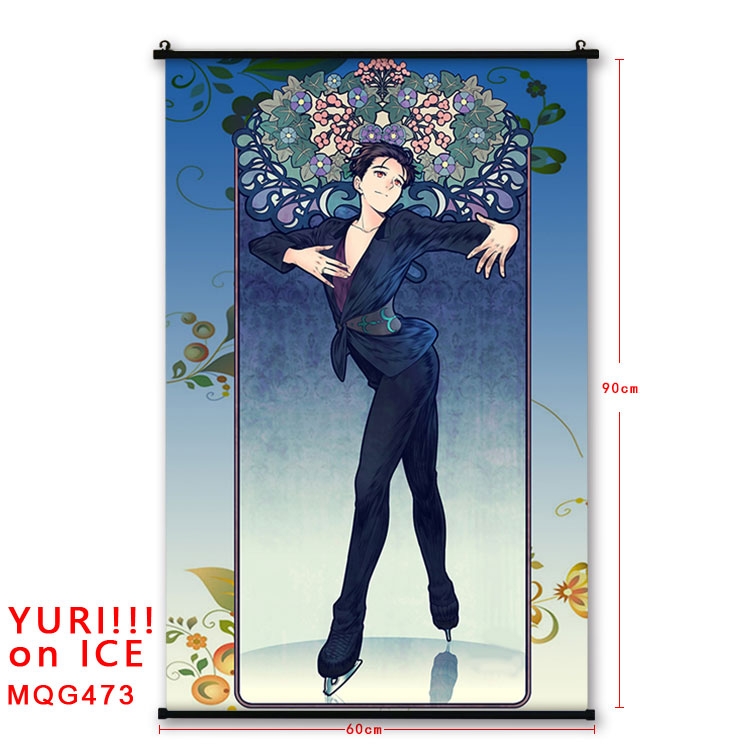 Yuri !!! on Ice Anime plastic pole cloth painting Wall Scroll 60X90CM  MQG473