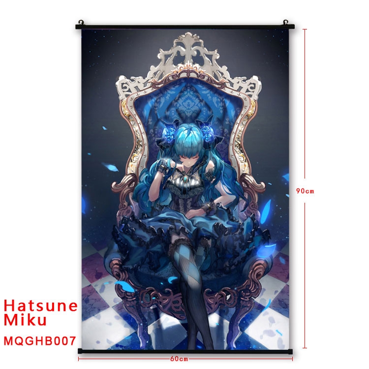 Hatsune Miku Anime plastic pole cloth painting Wall Scroll 60X90CM  MQGHB007