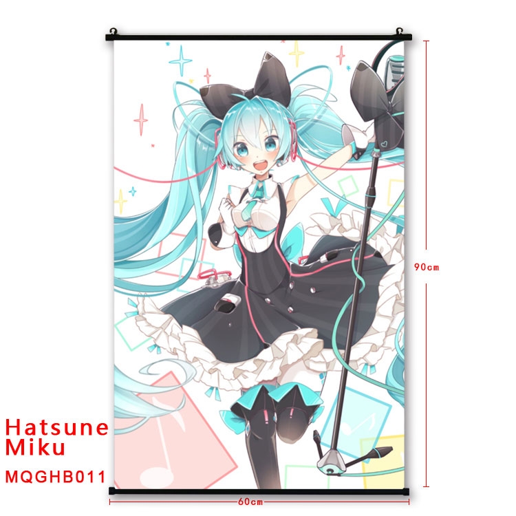 Hatsune Miku Anime plastic pole cloth painting Wall Scroll 60X90CM  MQGHB011